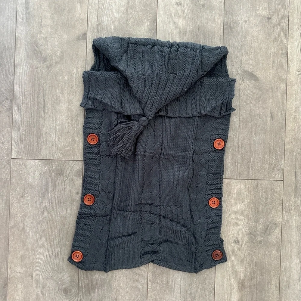 New Boutique Knit Baby Hooded Swaddling Blanket